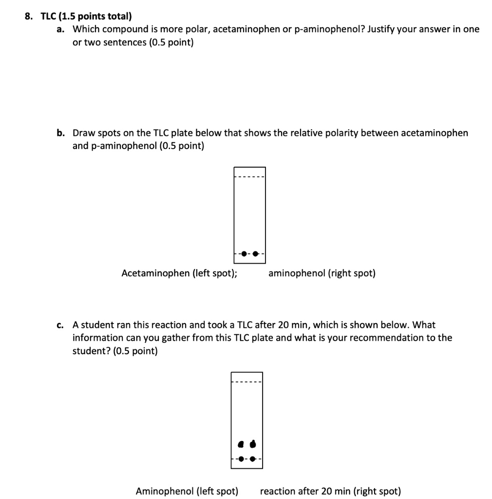 SOLVED TLC (1.5 points total) Which compound is more polar