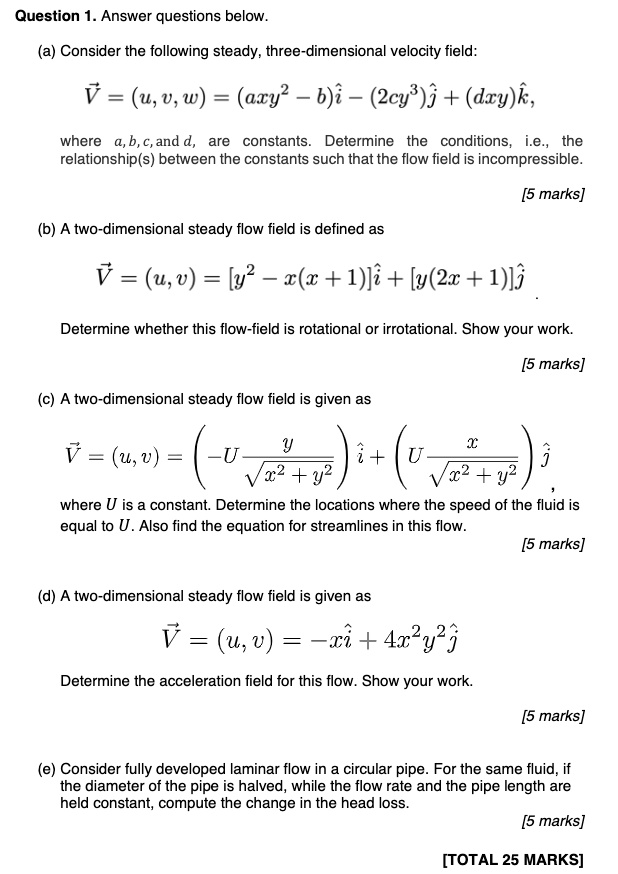 SOLVED: Question: Answer the questions below. (a) Consider the ...