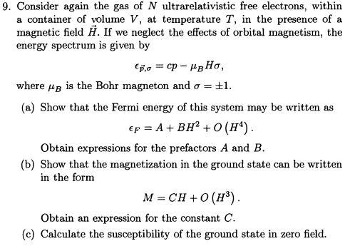SOLVED: Text: The subject is: statistical mechanics - The Ideal Fermi ...
