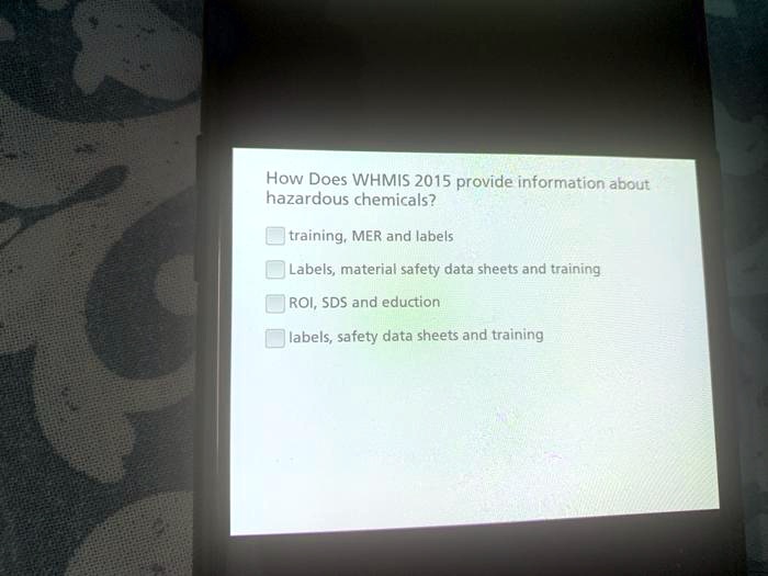 SOLVED How Does WHMIS 2015 Provide Information About Hazardous