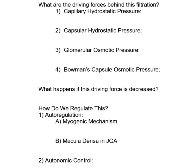 SOLVED What are the driving forces behind this filtration? 1