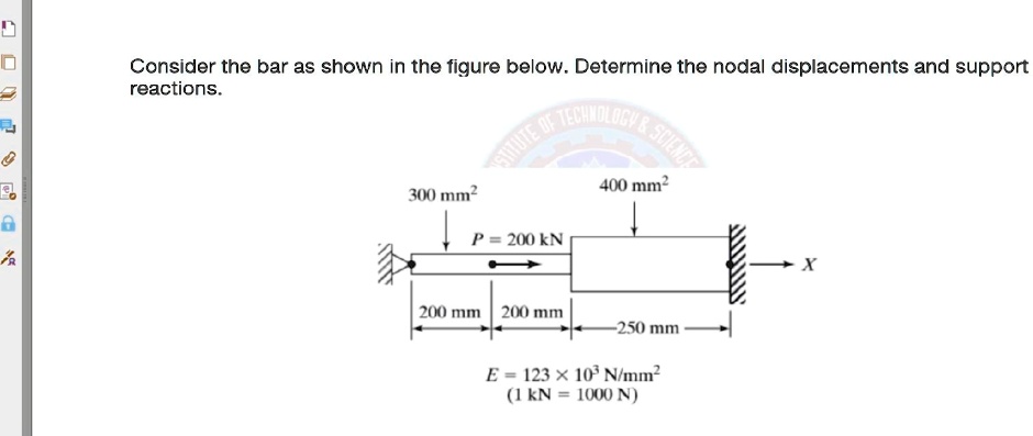 [GET ANSWER] Consider the bar as shown in the figure below. Determine ...