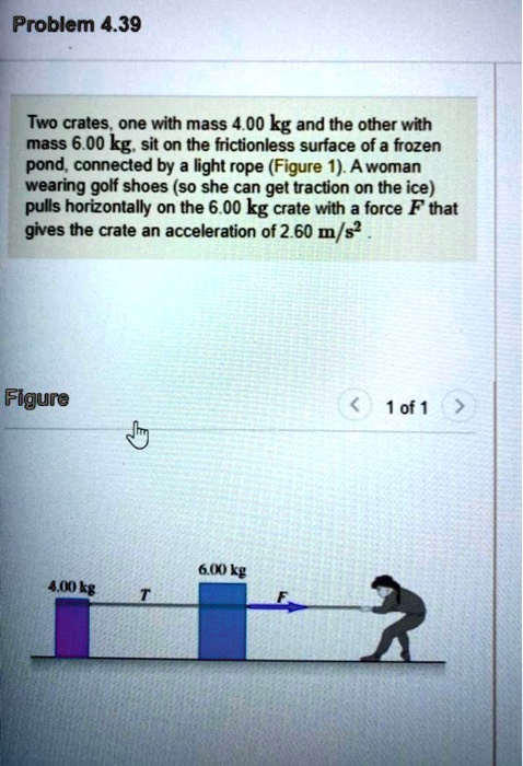 SOLVED: Problem 4.39 Two Crates One With Mass 4.00 Kg And The Other ...