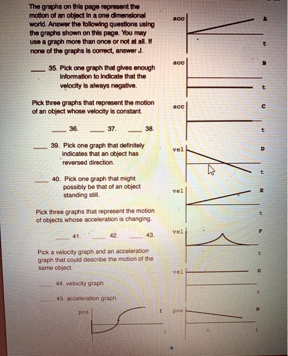 Solved Tho Gmphson Mb Pago Reprerant Tta Mot Dan Obrct In 4 One Dmonsbnal World Anstvor Tha Bolowing Questlons Uelng Tha Graphs Shown On Thls Page You May V Graph Mor Than