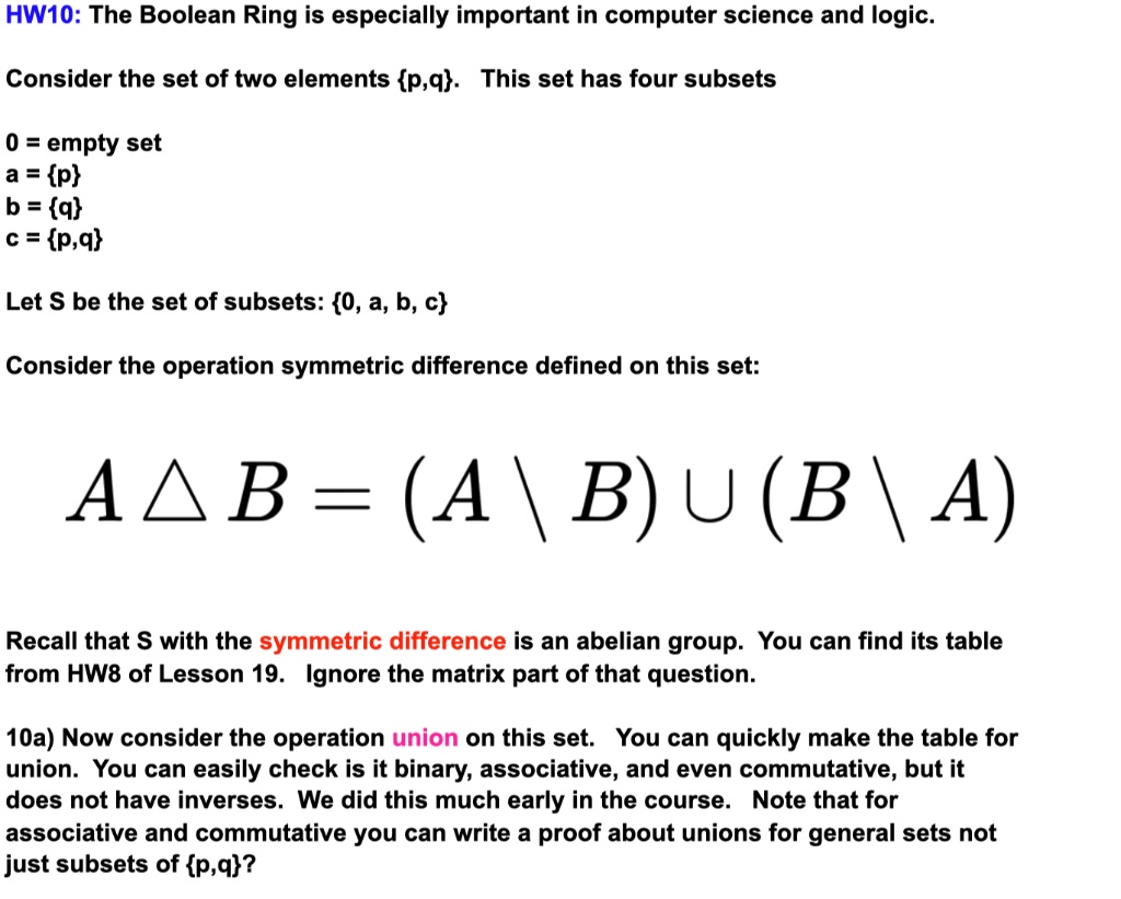 Boolean Algebra -- from Wolfram MathWorld