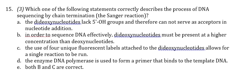 15, (3) Which one of the following statements correctly describes the ...