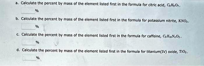 calculate the mass percent of each element in caco3