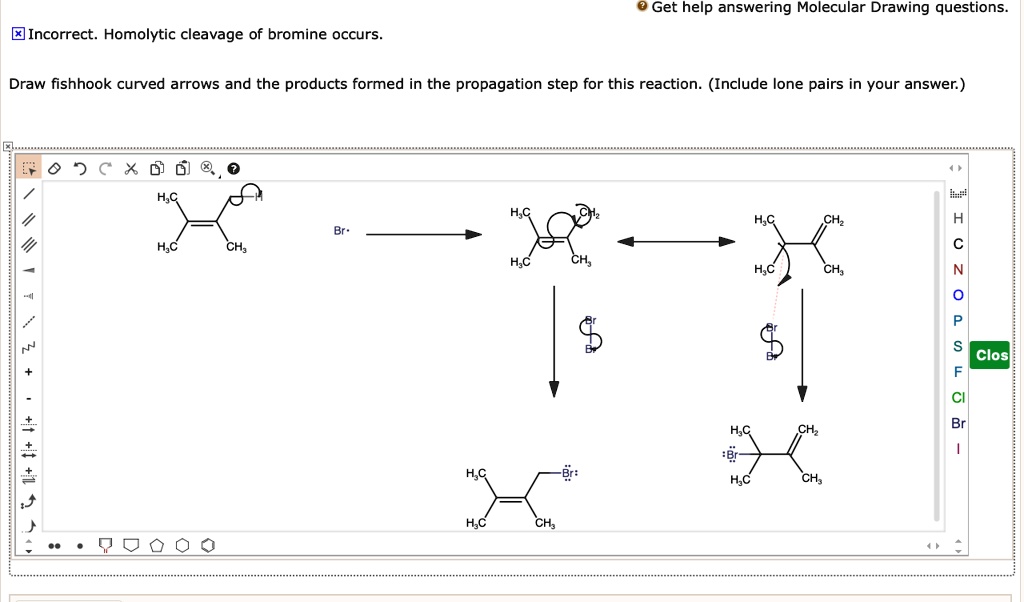 SOLVED: Get help answering Molecular Drawing questions. Incorrect ...