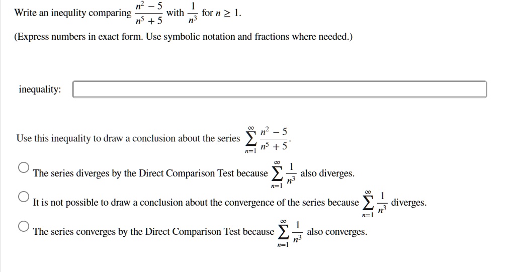 n-5-write-an-inequlity-comparing-with-for-n-solvedlib