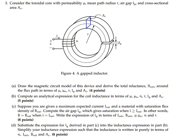 Toroidal Sector Analyzer Radius R R 3. Consider the toroidal core with permeability µ, mean path...