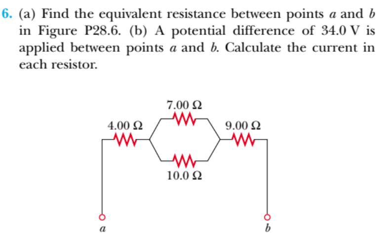 SOLVED: 6. (a) Find The Equivalent Resistance Between Points A And B In ...