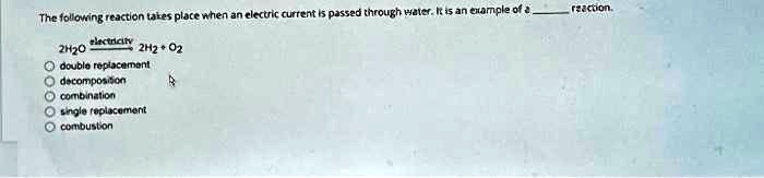 SOLVED: The following reaction takes place when an electric current is ...