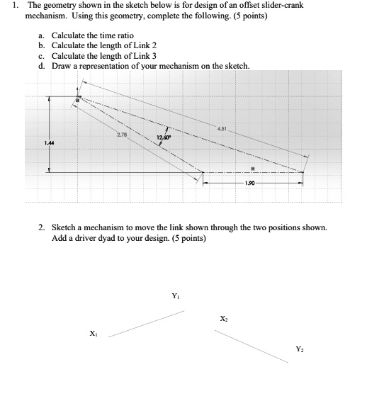 SOLVED: The geometry shown in the sketch below design of an offset ...