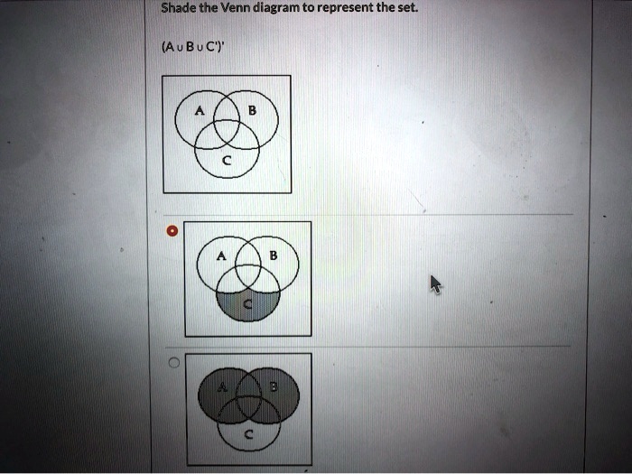 SOLVED: Shade The Venn Diagram To Represent The Set. (AuBuc')'