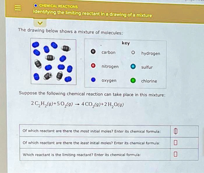 SOLVED CHEMICAL REACTIONS Identifying the limiting reactant in a