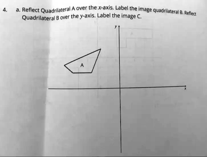 SOLVED: Reflect Quadrilateral A Over The X-axis; Label The Image ...