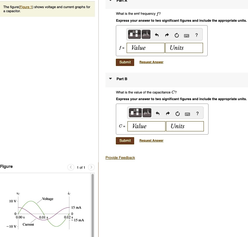 SOLVED PanA The figure (Figure 1) shows voltage and current graphs for