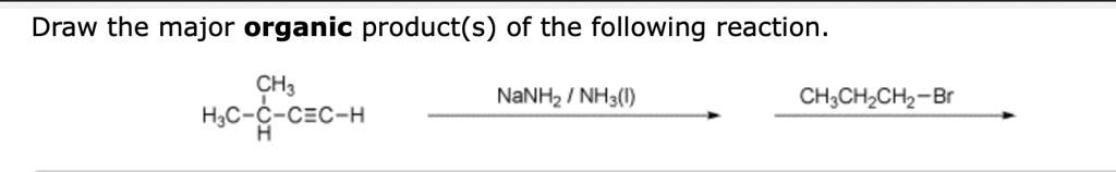 SOLVED: Draw the major organic product(s) of the following reaction ...