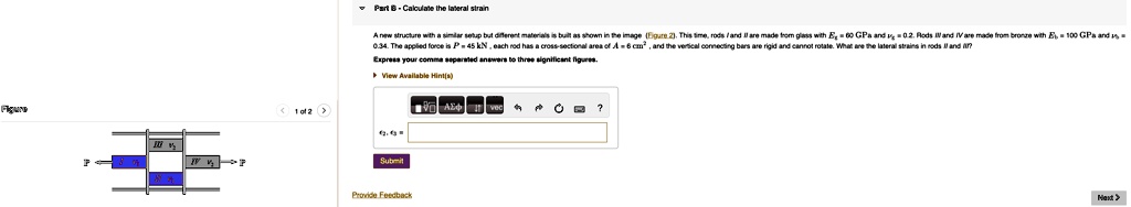 SOLVED: Texts: Part B - Calculate the lateral strain In the image ...