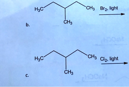 SOLVED H3C CH3 Brz Light H3C CHa Clz Light CH3 CH3   432e363b8bf246dcaf24109d125c6080 