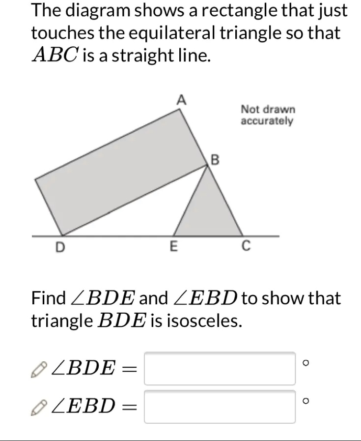 Triangle Rectangle Equilaterale The diagram shows a rectangle that just touches the equilateral ...