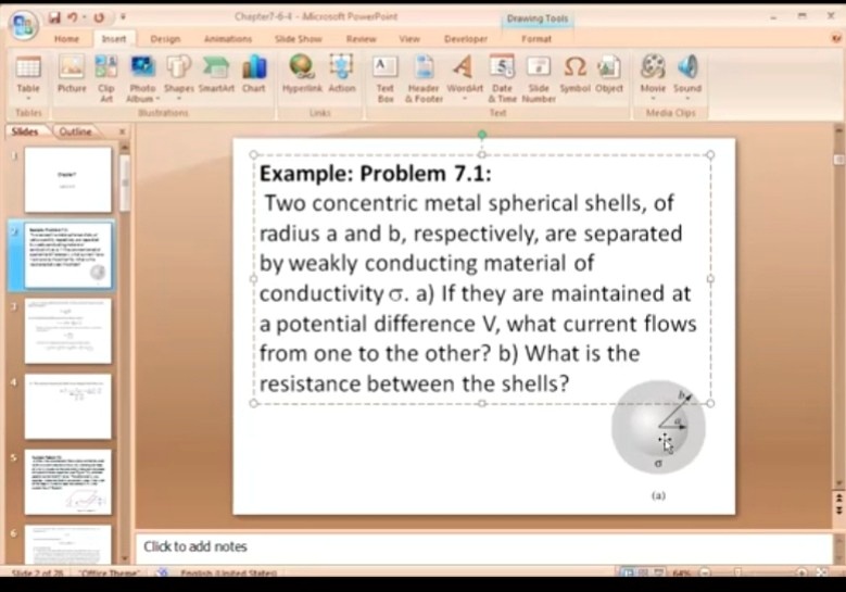 SOLVED: Example: Problem 7.1: Two Concentric Metal Spherical Shells, Of ...