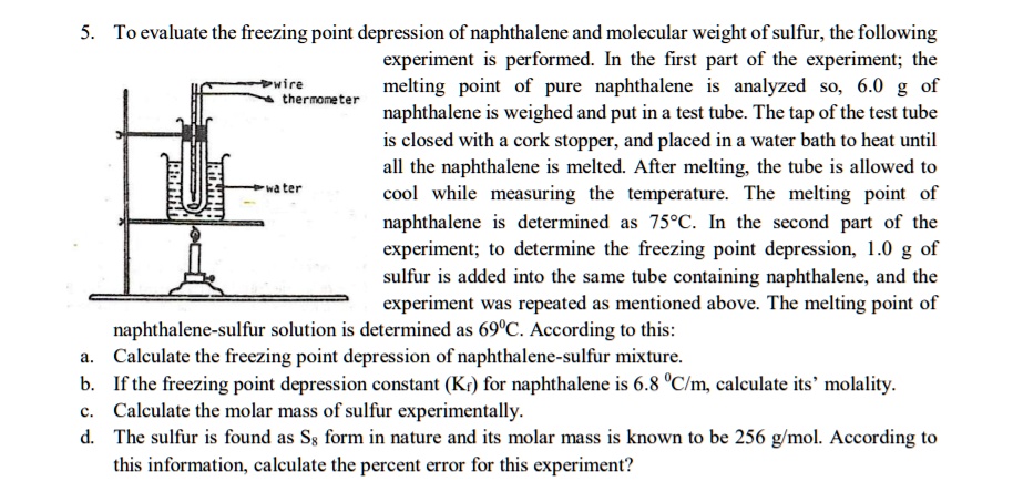 melting and freezing point of naphthalene experiment report