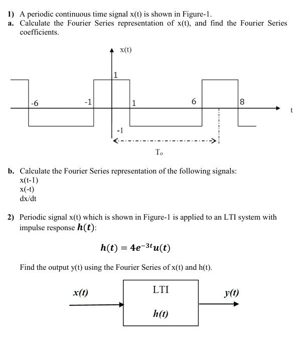 1 a periodic continuous time signal xt is shown in figure 1 a calculate ...