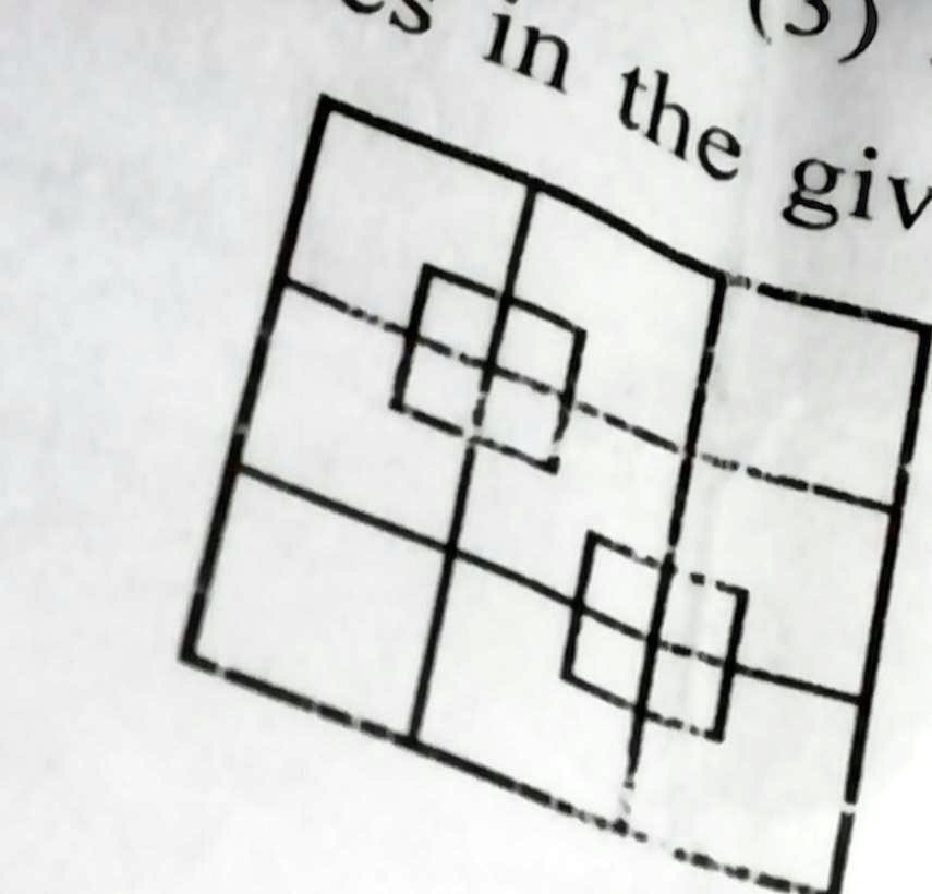 SOLVED: Count the total number of possible squares in the given figure ...