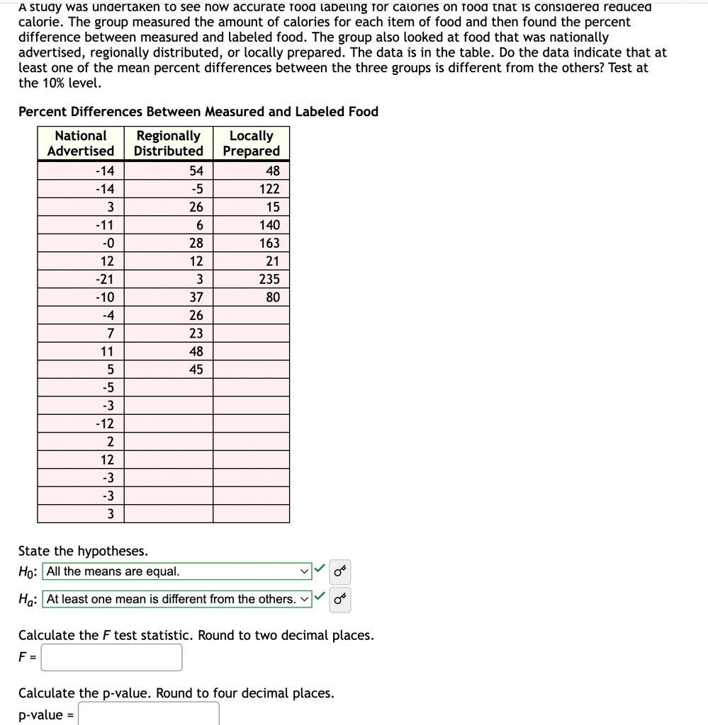 a study was undertaken to see now accurate rood labeling for calories on rood that is considered reduced calorie the group measured the amount of calories for each item of food and then foun 63345