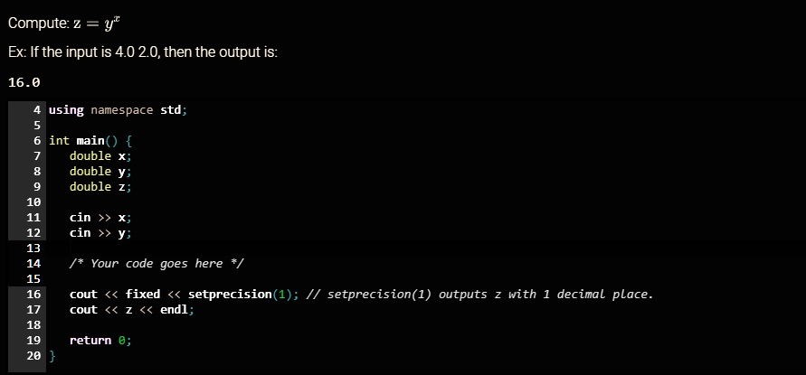 SOLVED: “`cpp #include #include int main() double x; double y; double z ...