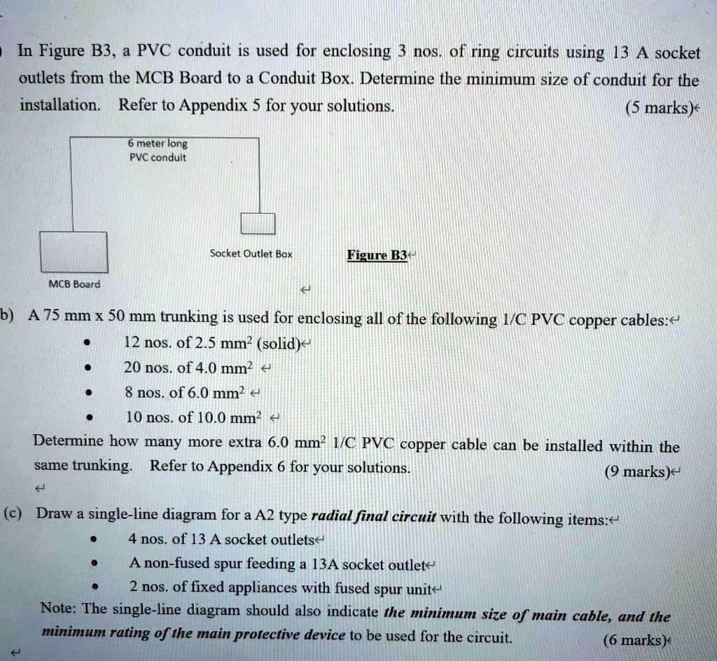 SOLVED In Figure B3 PVC Conduit Is Used For Enclosing 3 Nos Of Ring SOLVED In Figure B3 PVC Conduit Is Used For Enclosing 3 Nos Of Ring