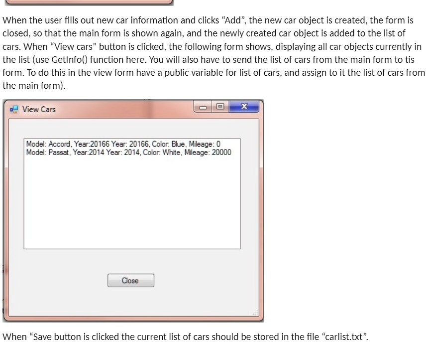 VIDEO solution: Using Visual Studio with C# When the user fills out new ... image.
