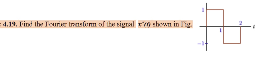 4.19. Find the Fourier transform of the signal x(t) shown in Fig.