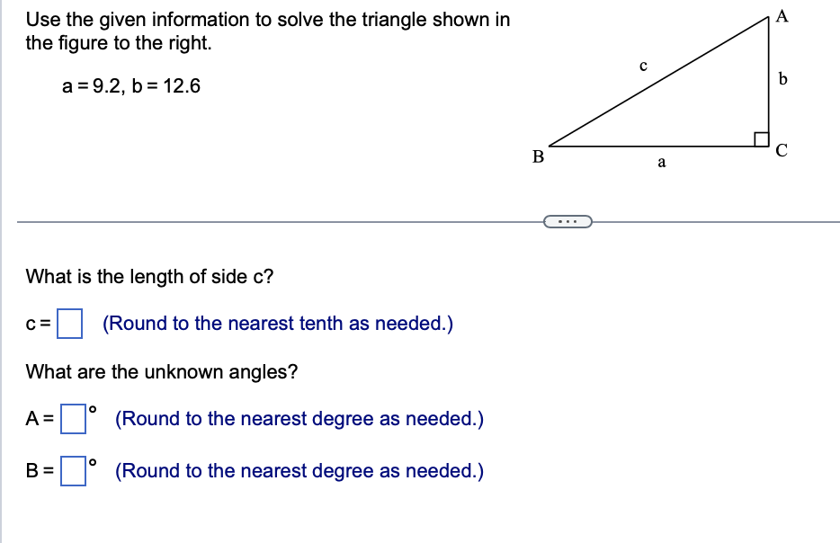 SOLVED Use The Given Information To Solve The Triangle Shown In The examples-of-right-triangles-in-everyday-life