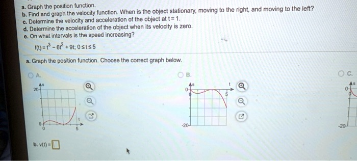 SOLVED:Graph the poshione fvardcty function grapn the velocity When E ...