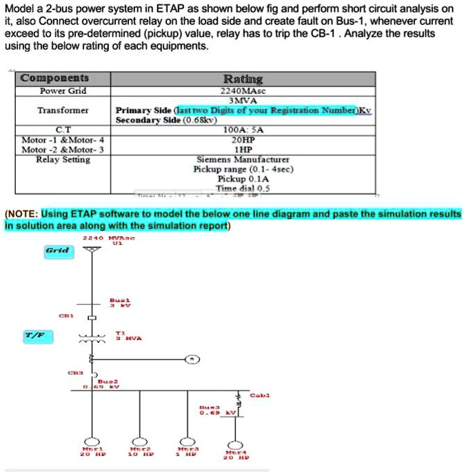 SOLVED: Urgent and full answer required Model a 2-bus power system in ...