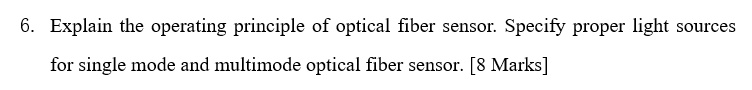 SOLVED: 6. Explain the operating principle of optical fiber sensor ...