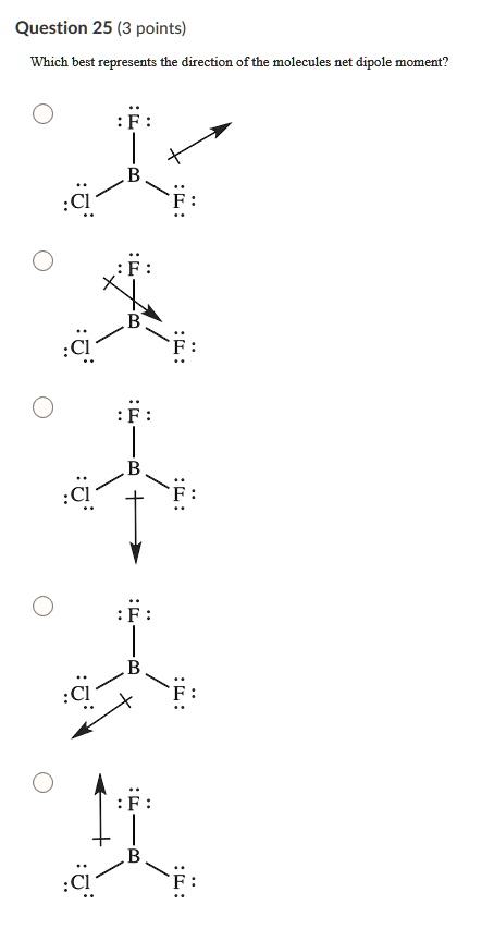 SOLVED: Question 25 (3 points) Which best represent: the direction of ...