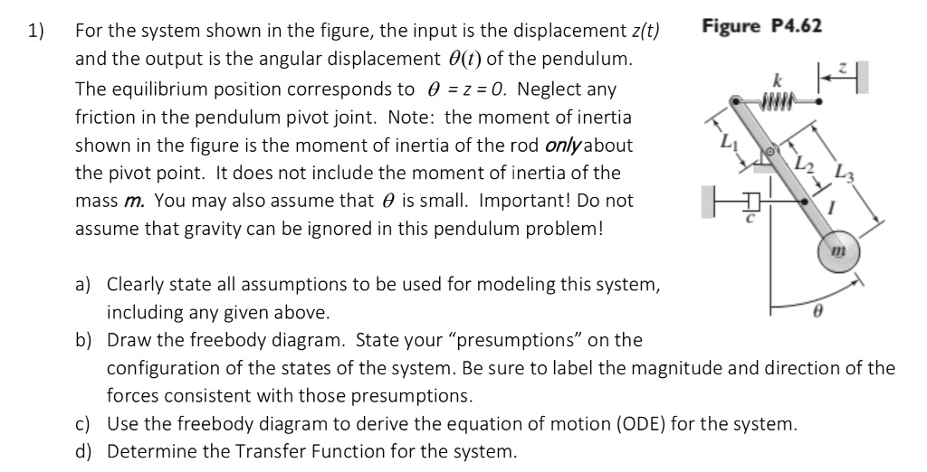 SOLVED: For the system shown in the figure, the input is the ...