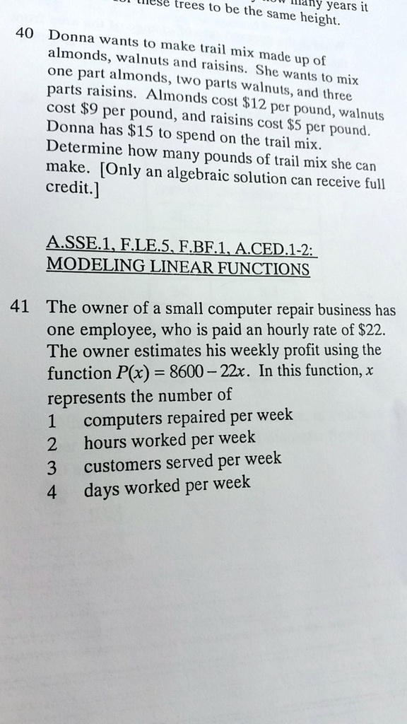 VIDEO solution Can you help me with this algebra problem? The problem states that there are
