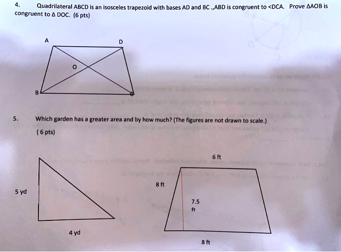 Quadrilateral ABCD is an isosceles trapezoid with bas… SolvedLib