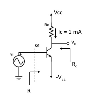 SOLVED: A BJT based common-emitter amplifier is shown in the figure ...