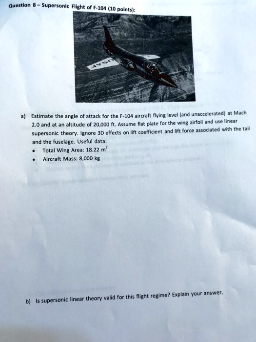 SOLVED: 2.0 and at an altitude of 20,000 ft. Assume a flat plate for ...