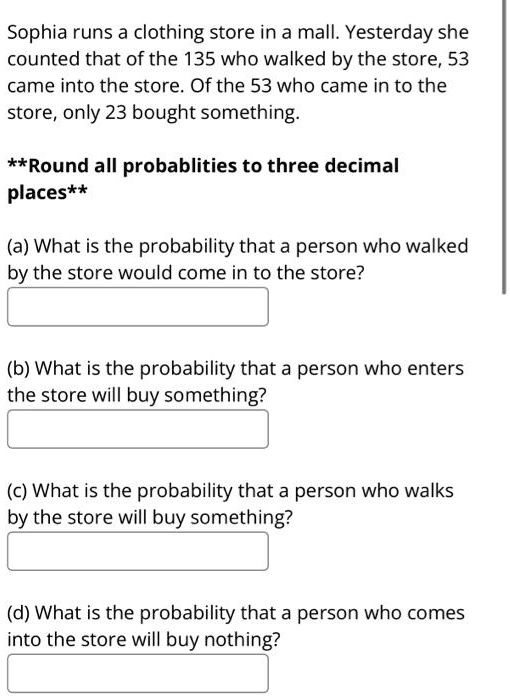 texts sophia runs a clothing store in a mall yesterday she counted that - A Lady Came Into The Store One Day