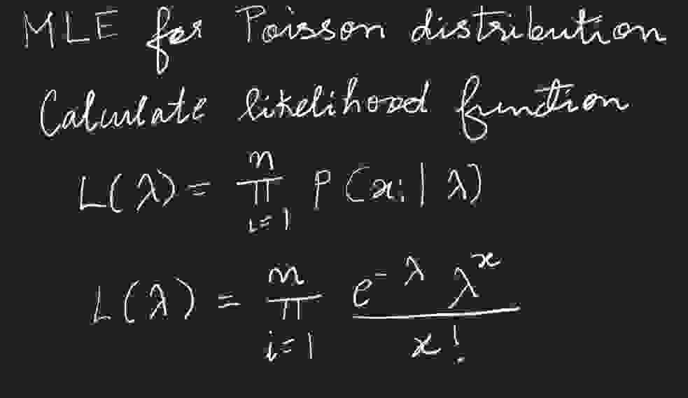 mle for poisson distribution calculate likelihood function llambda prodi1m pxi lambda llambda prodi1m frace lambda lambdaxixi 92695