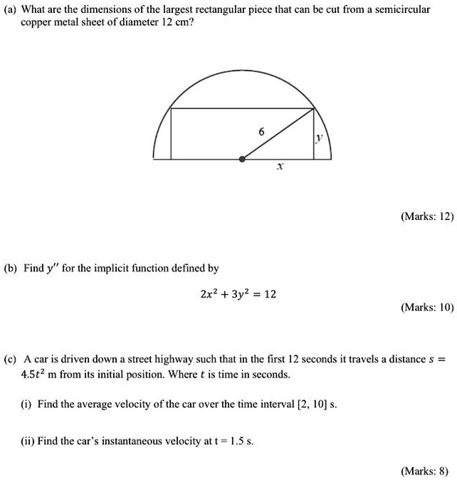 SOLVED: What are the dimensions of the largest rectangular piece that ...