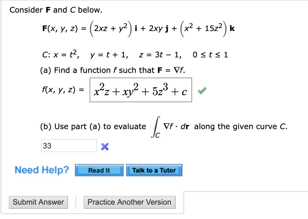 Consider F And C Below F X Y 2 2xz Y2 I Zxy Itprospt