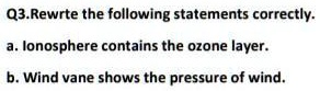 please answer this question social science geography chapter 4 air please answer both 59279
