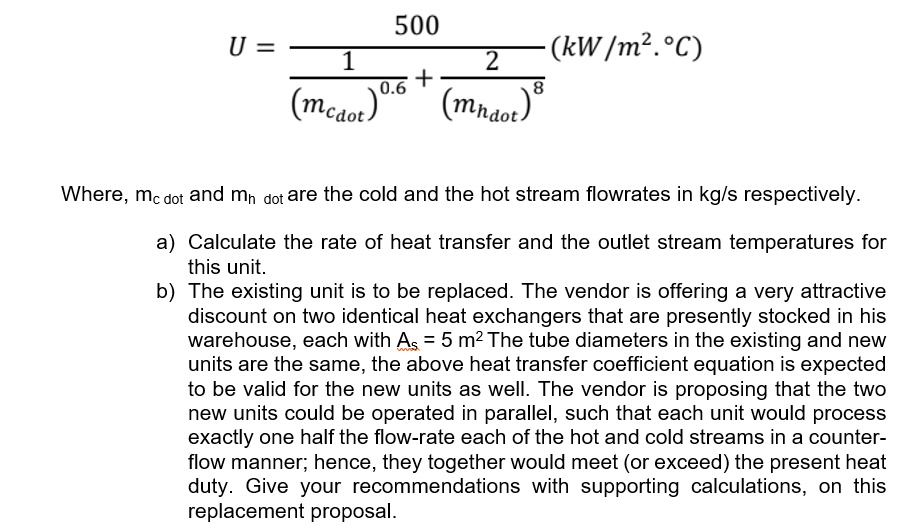 solved-a-counter-flow-double-pipe-heat-exchanger-with-as-9-m-2-is